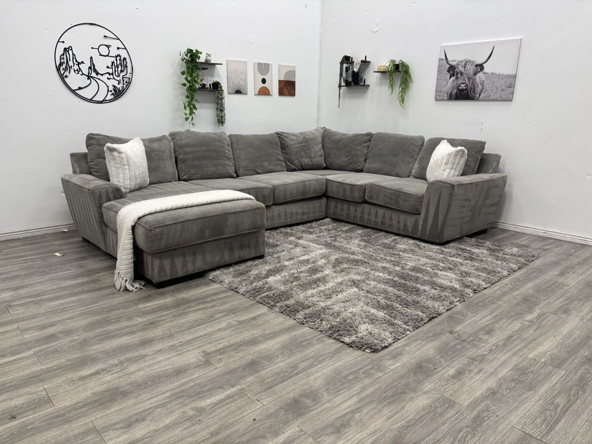 Gray Sectional Couch - Free Delivery