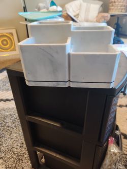 Porcelain Modern Bathroom Vanity Box Holder Thing