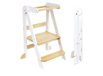 Foldable Toddler Tower Preassembled Kitchen Step Stool