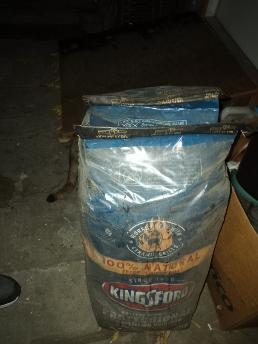 Two 18lb Bags Of Kingford Charcoal I'm Selling For 40$ Regular Price 70$