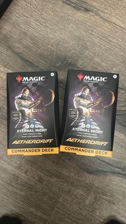 MTG Aetherdrift Eternal Might Commander Deck x2