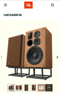 JBL L100 Classic 80th Anniversary with stands
