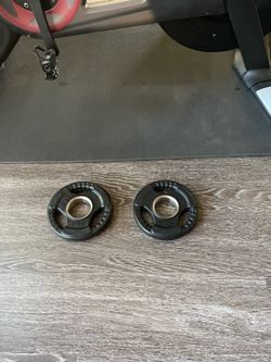 21/2 pound weights. Rubber grip plates