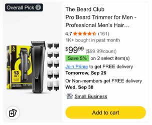 Beard club hair and beard trimmer