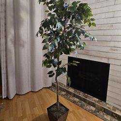 Tall Artificial Ficus Tree with Planter