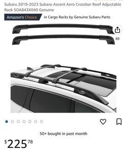 Subaru 2019 2023 Subaru Ascent Aero Crossbar Roof Adjustable Rack SOA843X040 Genuine new for Sale in Lodi CA OfferUp