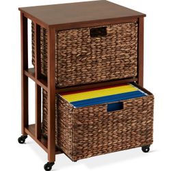 Rolling filing file cabinet / storage organizer cabinet w wheels -NEW