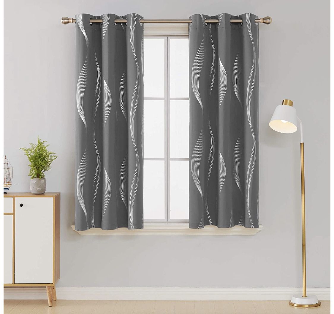 Dark Grey 38x54” {4 Panels} Black Out Curtains {RV/CAMPER curtains}