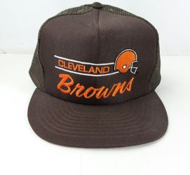 NEW Vintage Annco Cleveland Browns Spellout Snap Back Trucker Adjustable Hat