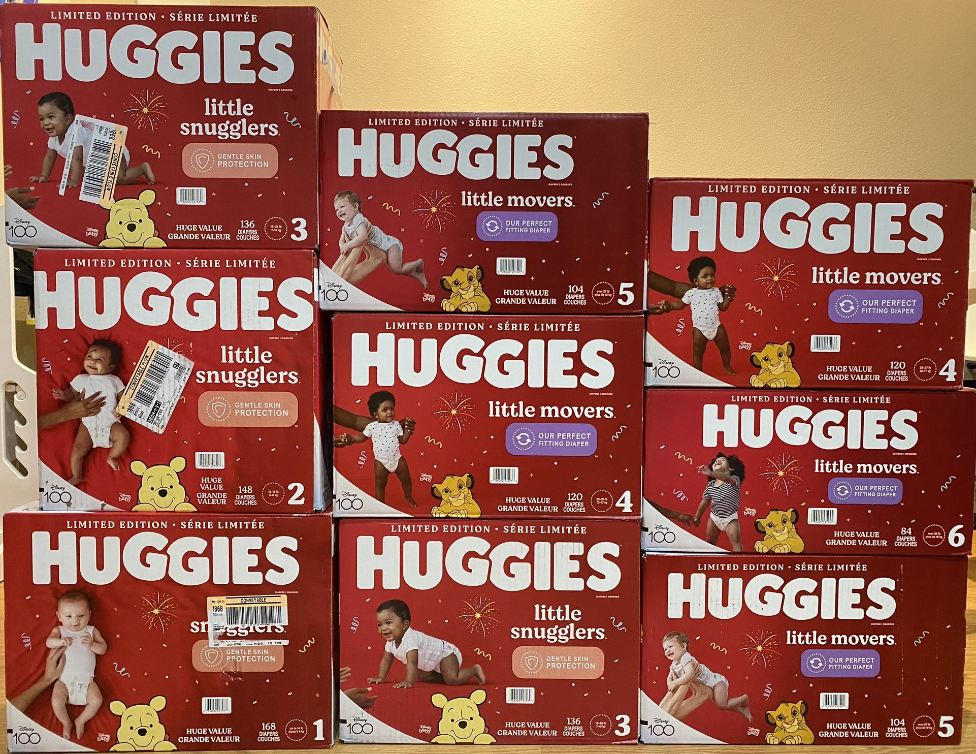 Huggies Diapers Size 1,2,3,4,5,6 - $35 1 Box FIRM PRICE