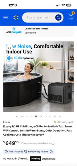 1/2 HP Cold Plunge Chiller for Ice Bath Tub | Smart WiFi Control, Built-in Water Pump, Quiet Operation, Fast Cooling & Cold Therapy Recovery