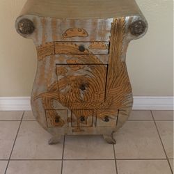Side antique Stand With 5 Draws