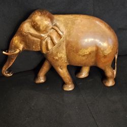 Big Beautiful Rare Vintage Brass Elephant 