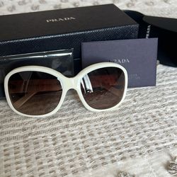 White Prada Unisex Sunglasses
