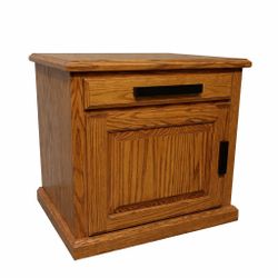 Handcrafted Oak Raised Panel Nightstand