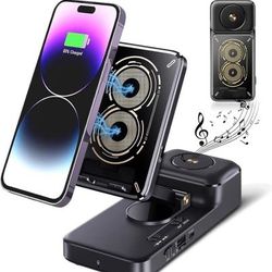 BRAND NEW 4 in 1 Bluetooth Speaker with Wireless Charging & Phone Stand