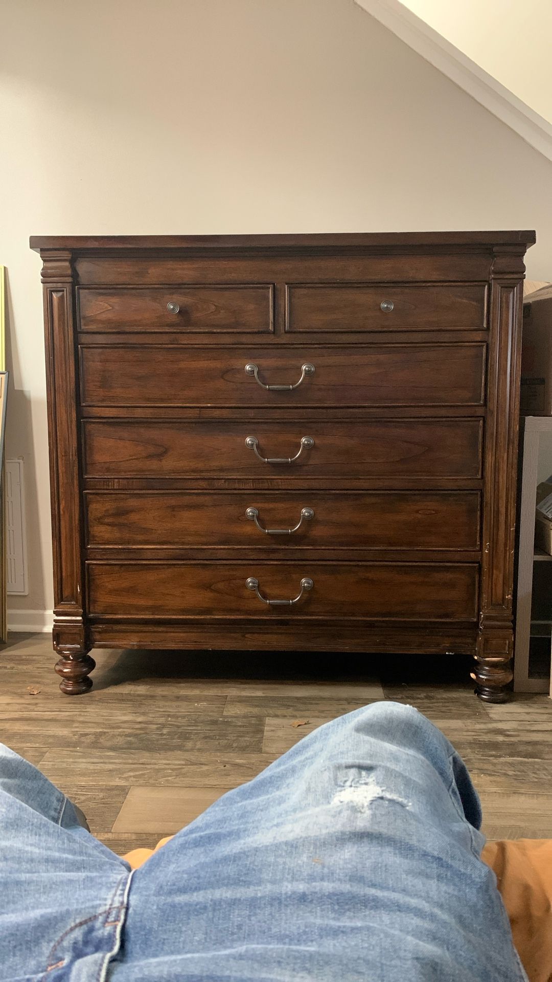 Red Cherry Oak 6 Piece Dresser