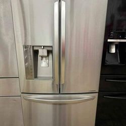 Lg counter depth stainless steel French doors refrigerator fully functional 