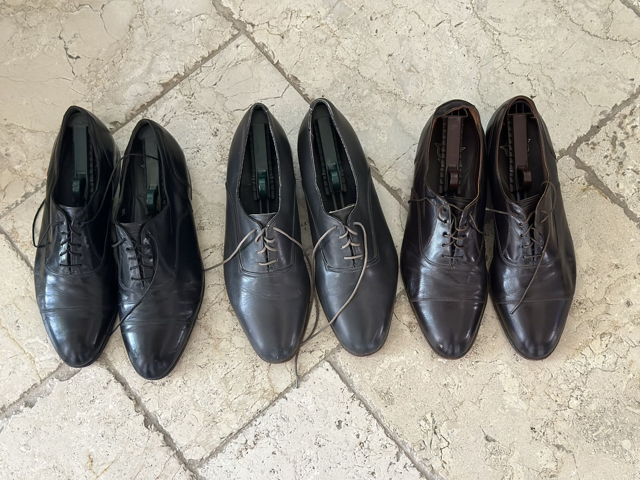 3 Pair Men’s Florsheim Dress Shoes Size 12