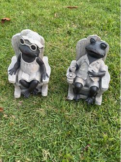 Pareja de sapitos decorativos