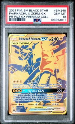 Pikachu & Zekrom GX Tag Team PSA 10 Pokemon Card