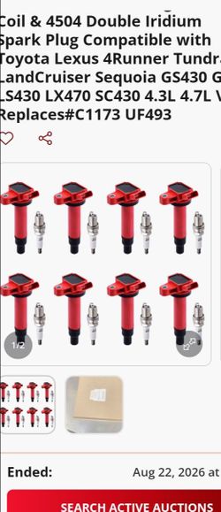 Ignition coils with iridium spark plugs Toyota 4.3 4.7 v8