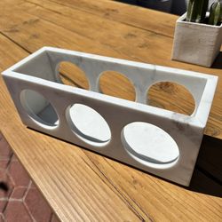 Crate And Barrel Marble 3 Bottle Wine Rack