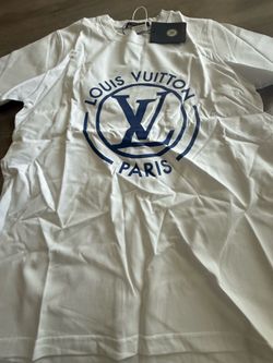Louis Vuitton Paris white and blue tee shirt