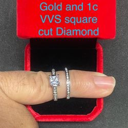 18k Solid White Gold With VVS 1c Diamond Ring Round Cut 