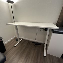 Heavy Duty 60” White Adjustable Height Desk