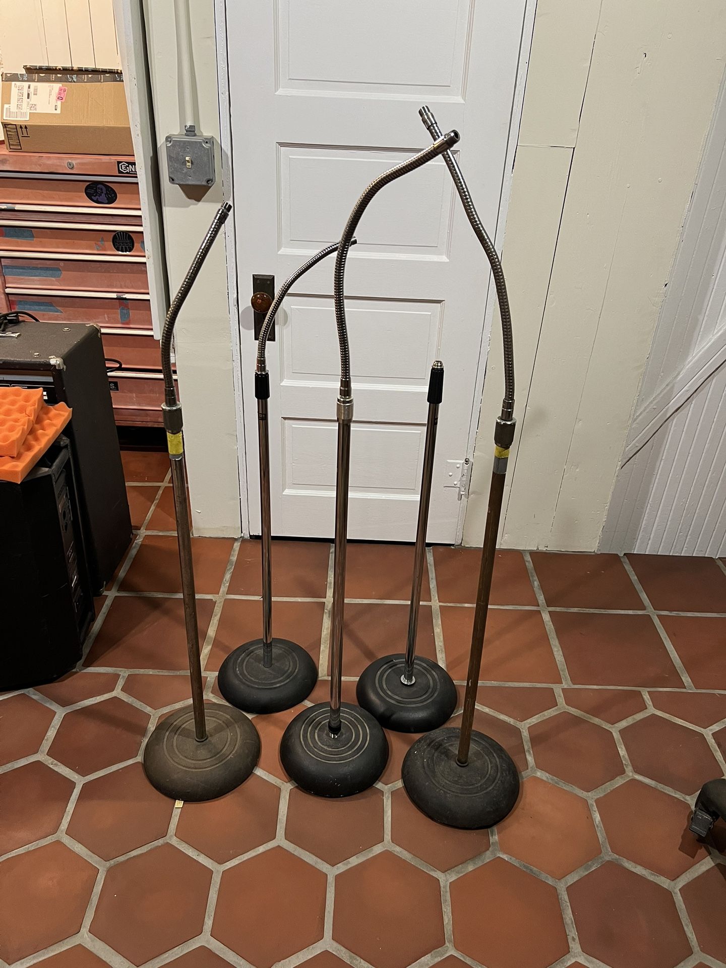 5 Vintage Microphone Stands