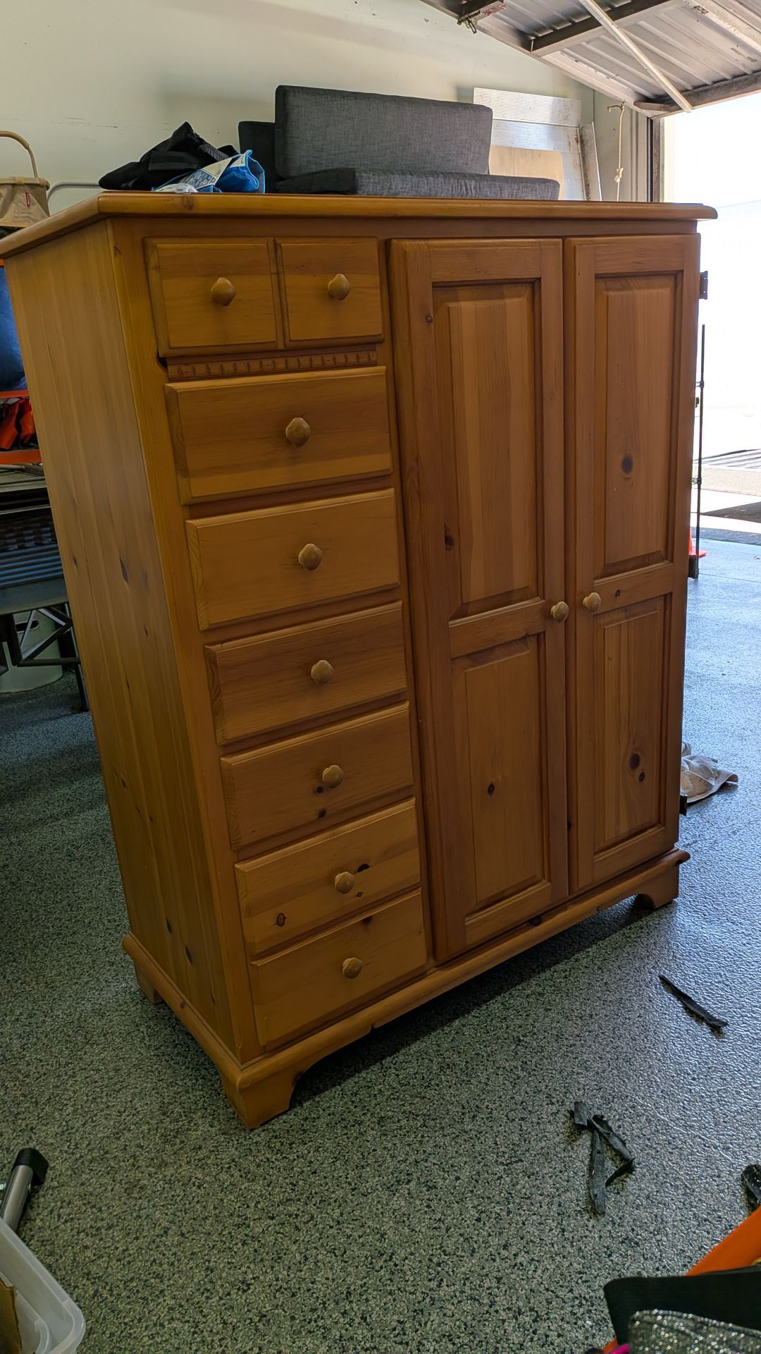 Pine office armoire..see description below