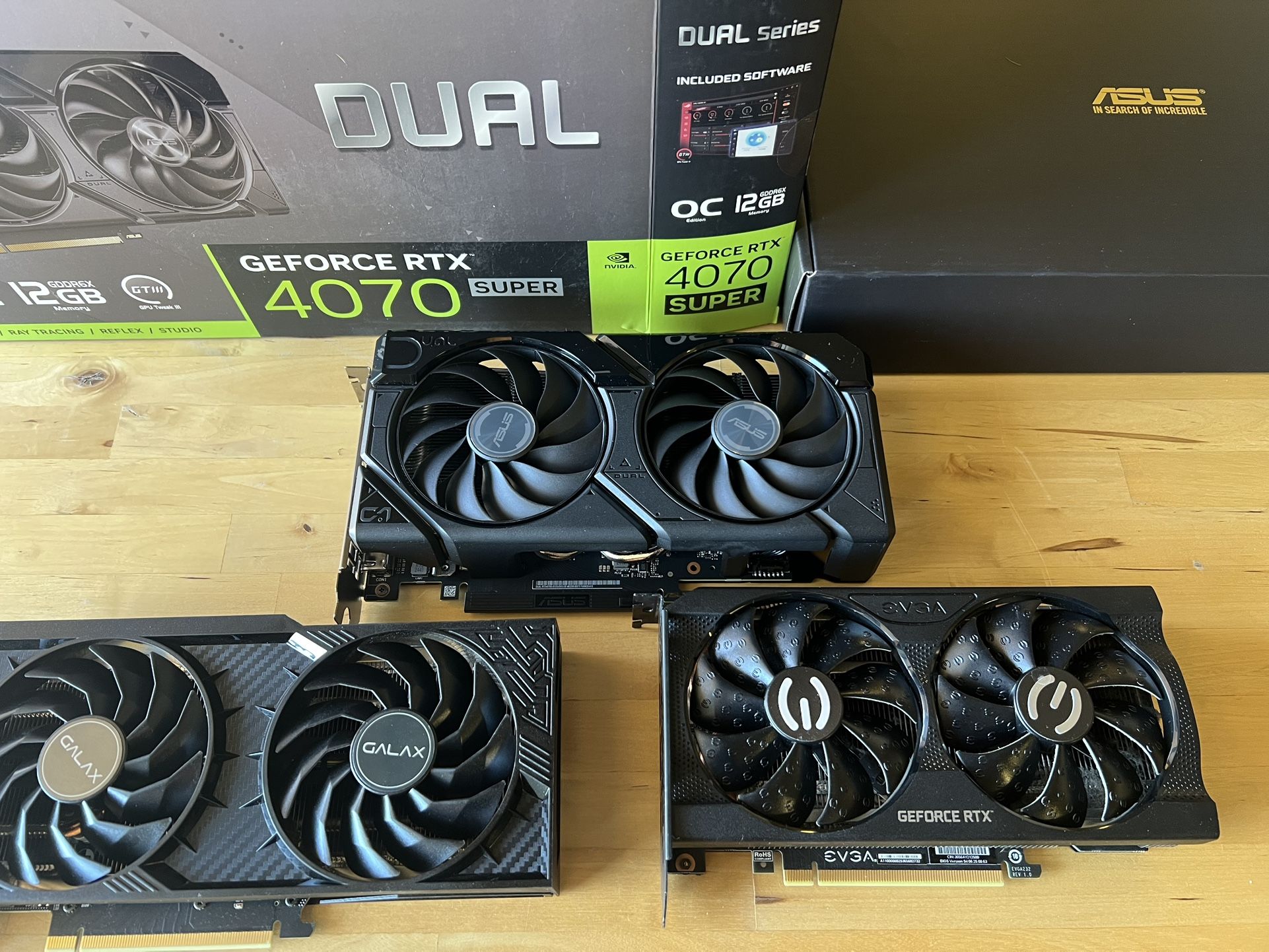 Nvidia GPUs 3060 4060ti 4070 super