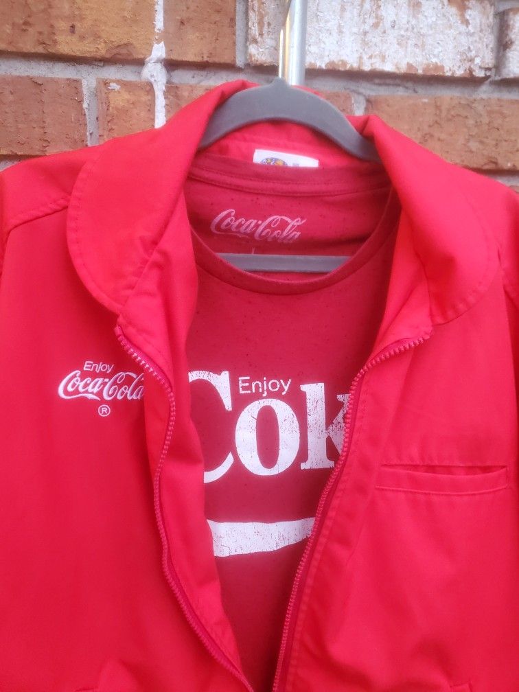 Coca Cola Jacket + T-Shirt Bundle Deal Size L