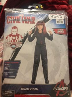 New kids black widow avengers Halloween costume small