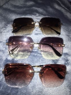 Unisex  Sunglasses Includes 3 Pair Of Sunglasses Cases  Package Deal 