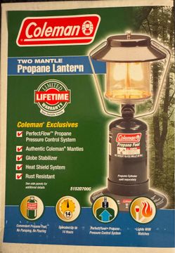 COLEMAN PROPANE TWO MANTLE LANTERN 5152D700G New Lifetime Warranty