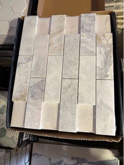 Mosaic backsplash marble tile