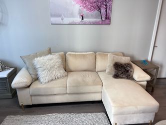 Sofa with storage and pull-out bed