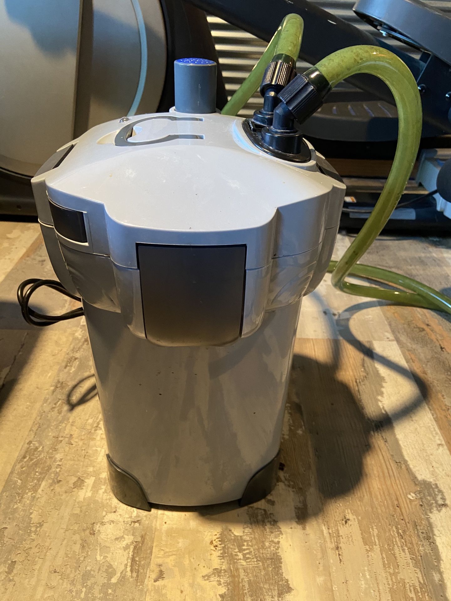 Aquarium canister filter was on 75 gallon tank