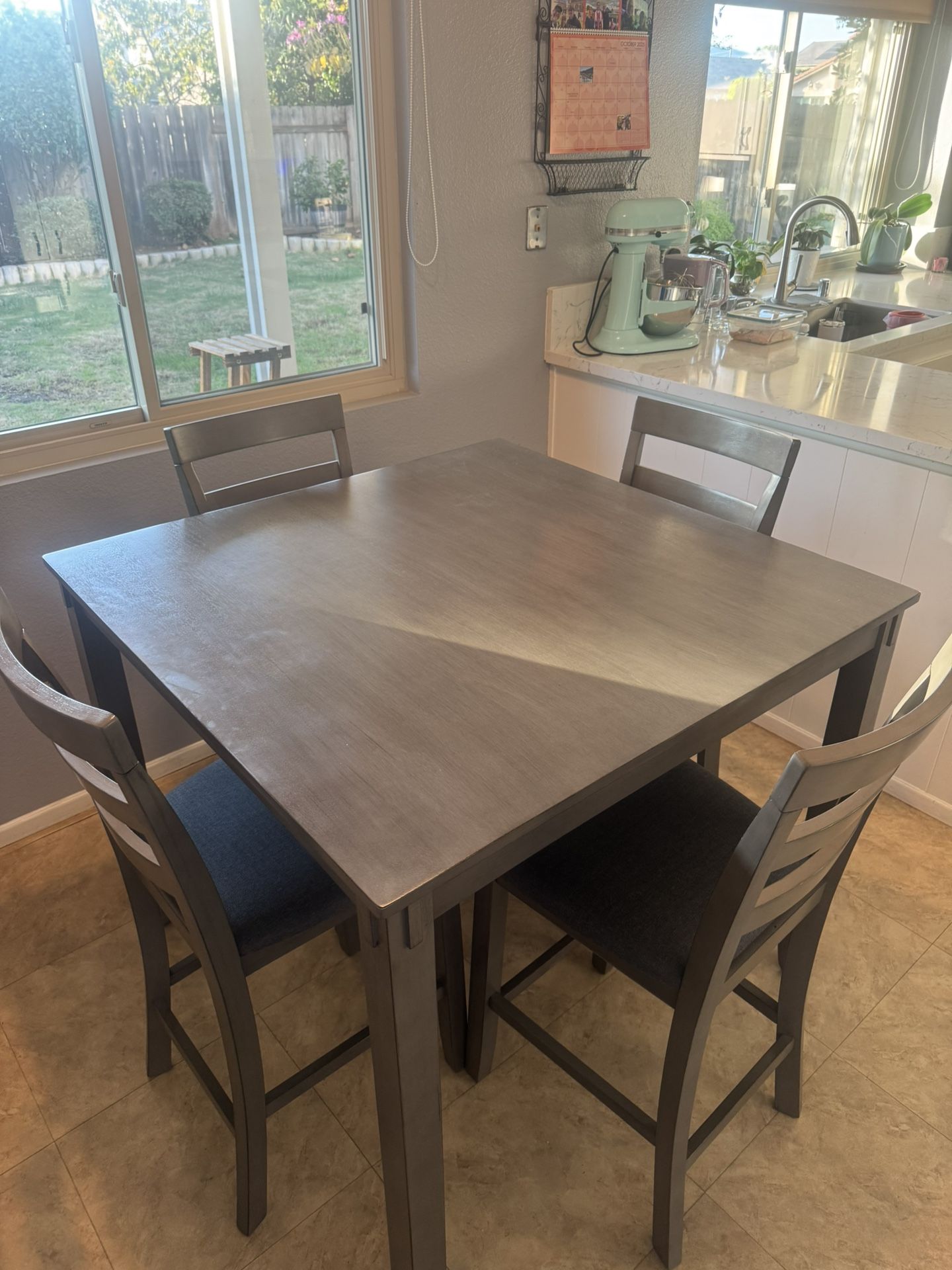 Counter Height Kitchen Table - Light Gray