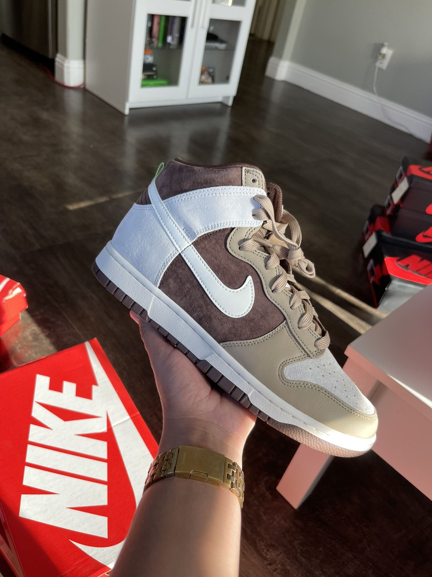 Nike Dunk Hi Retro Prm “Light Chocolate” 9M Nike Dunk Hi Retro Prm “Light Chocolate” 9M