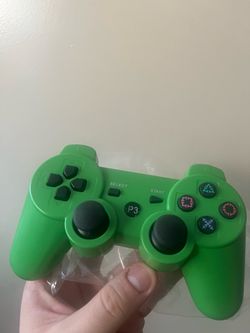 Wireless GREEN PS3 controller • playstation 3 PS3 console controller with mini usb cable