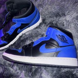Nike jordan black royal blue mids streetwear 