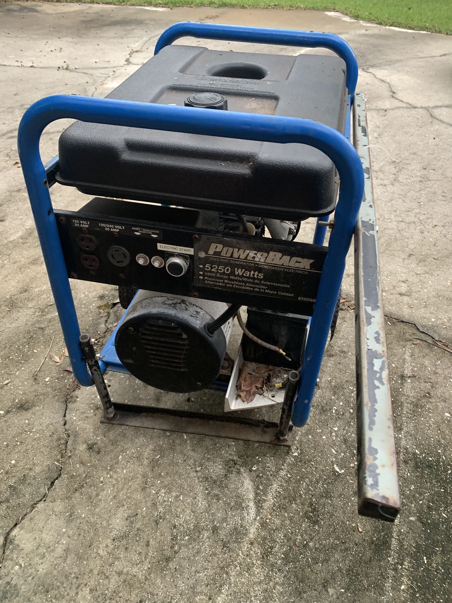 As Is Powerback Electric Generator 5250 Watts