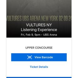 Vultures Listening Party Tickets