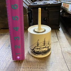 Vintage Nautical Thread / Twine Dispenser – “Ship” Design – Made in Japan