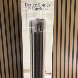 Better Homes & Gardens 40" Tall, 3-Speed Tower Fan, Internal Oscillation, Gray, New, BHS(contact info removed)BR