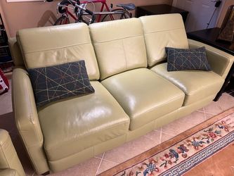 Dania Couch, Side Chair, $850 Total, Both, Italian Leather, Great Shape