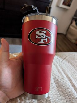 San Francisco 49ers: Tumbler Red w/2 straws